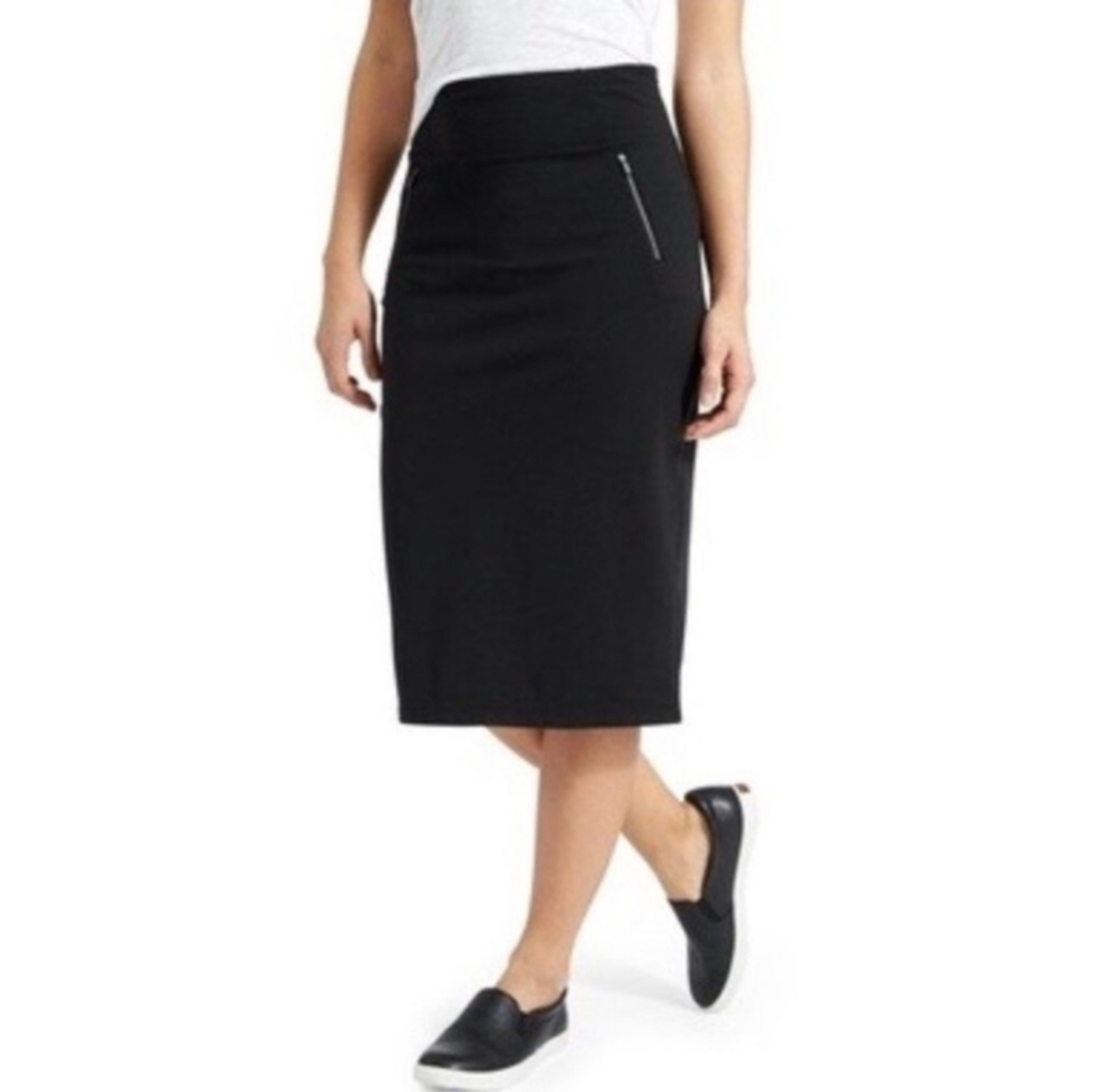 Athleta Mod Metro Pencil Skirt Black Size XXS